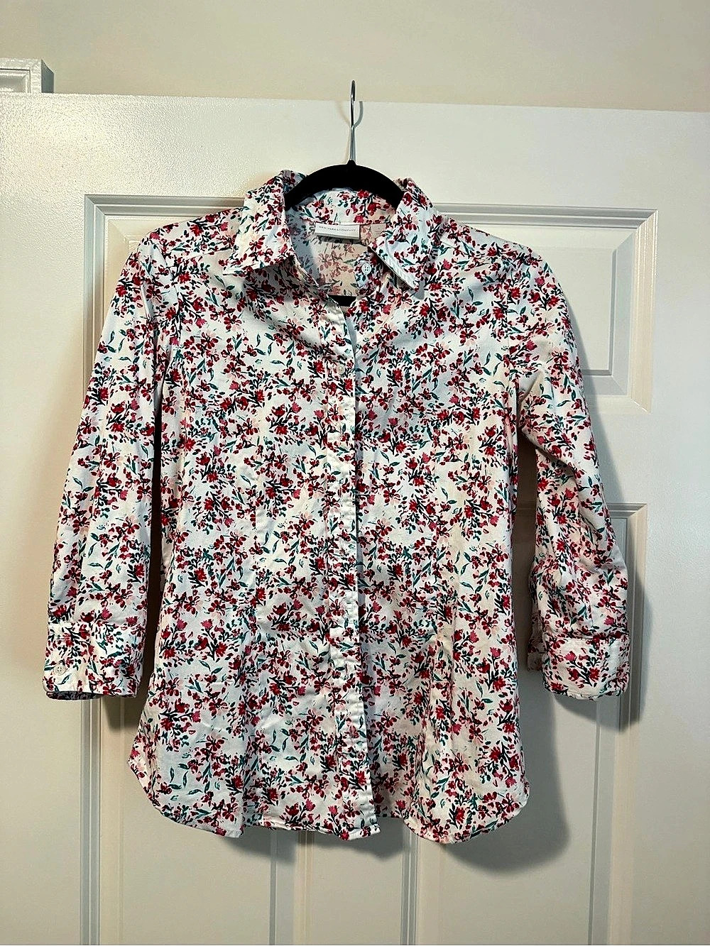 New York & Company Floral Button Down Shirt